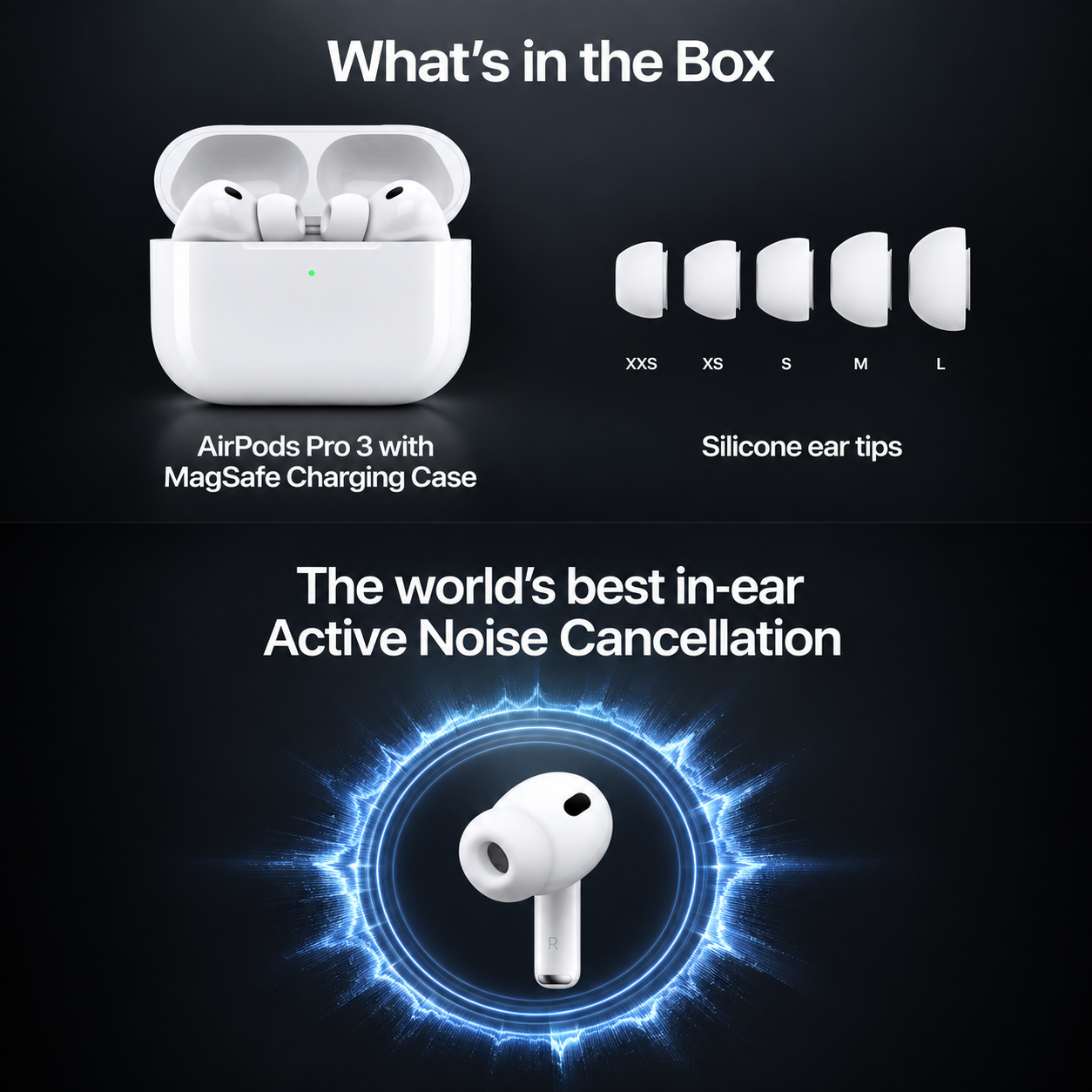 Apple AirPods Pro 3 — 1 Year Warranty