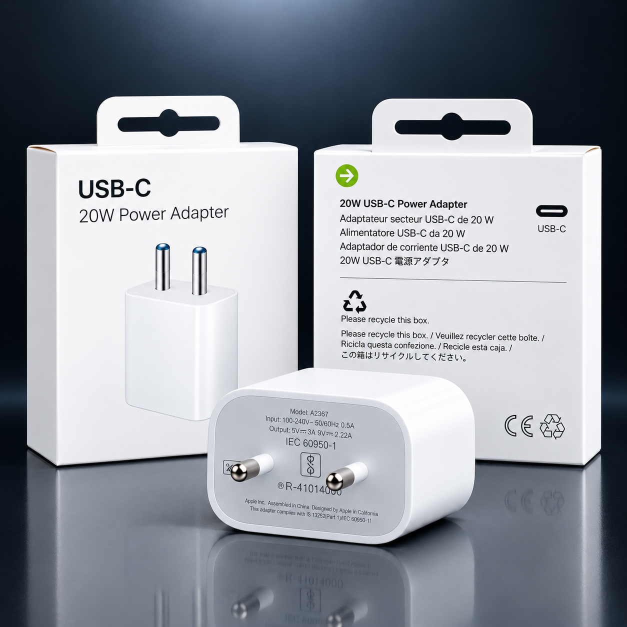 I Phone 20W USB-C Power Adapter for iPhone, iPad, and AirPods
